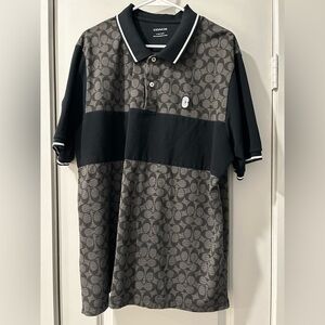 Mens, Coach XXL Polo, Black, Gray  and White, Excellent Condition